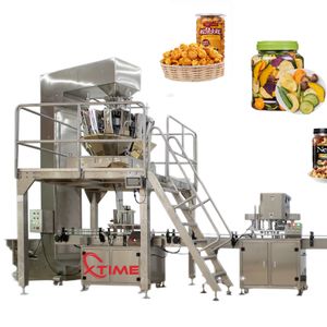 Multi-function automatic pumpkin seed cashew nut chia seeds mixed nuts granule filling sealing packing machine for bottle can