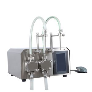 High Filling Accuracy Semi Automatic Bottle Filling Machine L-Size for Juice Drinks Liquid with 2 Heads and Servo Motor Control