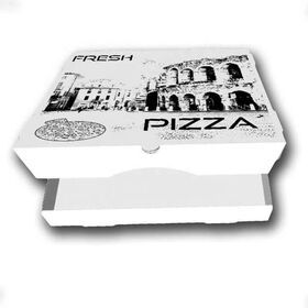 White Corrugated cheap pizza boxes wholesale with good quality custom CMYK printed bulk food box