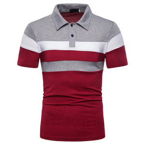 Fashionable Turn Down Collar Men's Clothing Plus Size Polo Shirts Premium Quality Printed Slim Fit Casual Striped Polo Shirts
