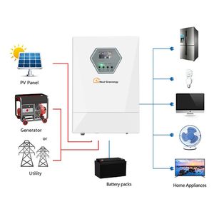5000W 5500W 6000W Sine Wave Hybrids Inverter 5.5KW 6.2KW 48V Off Grid Solar Power Panels Inverter with MPPT Solar Energy Systems