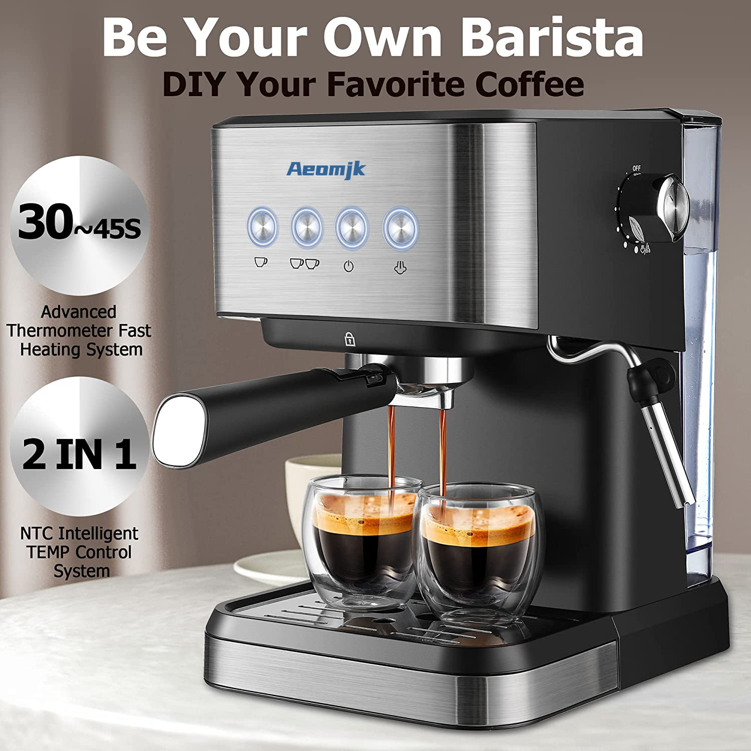 Xuzhou Longmeika Technology Co., Ltd. Cross border European and American standard coffee machine Italian semi-automatic espresso with high-pressure ext