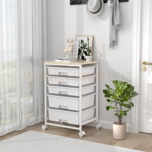 WIREKING Storage Shelf Rack Home Small Metal Trolley Car Coffee Table Storage Drawer for Entyrway