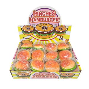 Wholesale Fidget Relieve Stress Toys Kawaii Simulation Hamburger Squishy Food Squeeze Toys For Kids
