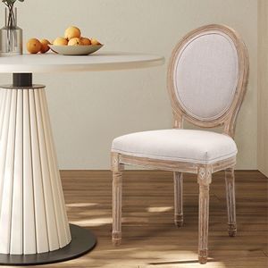 Beige Louis Xv Chair French Country Dining Room Chair Round Back French Dining Chair With Wood Legs