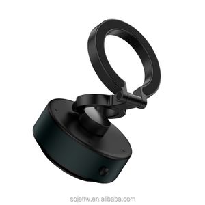 Upgraded 360 Rotating Double Sided Adjustable Electric Vacuum Magnetic Suction Phone Mount Charging Stand Ring Holder for Cars