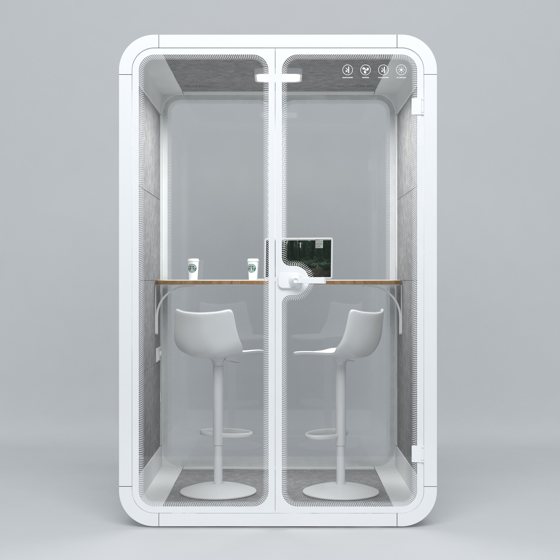 Aluminum Acoustic Phone Pod Soundproof Single Working Booth
