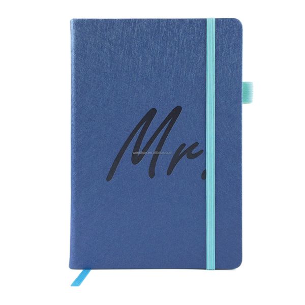 Luxury A5 PU Faux Leather Bound Planner Journal Notebooks with Logo Engraved