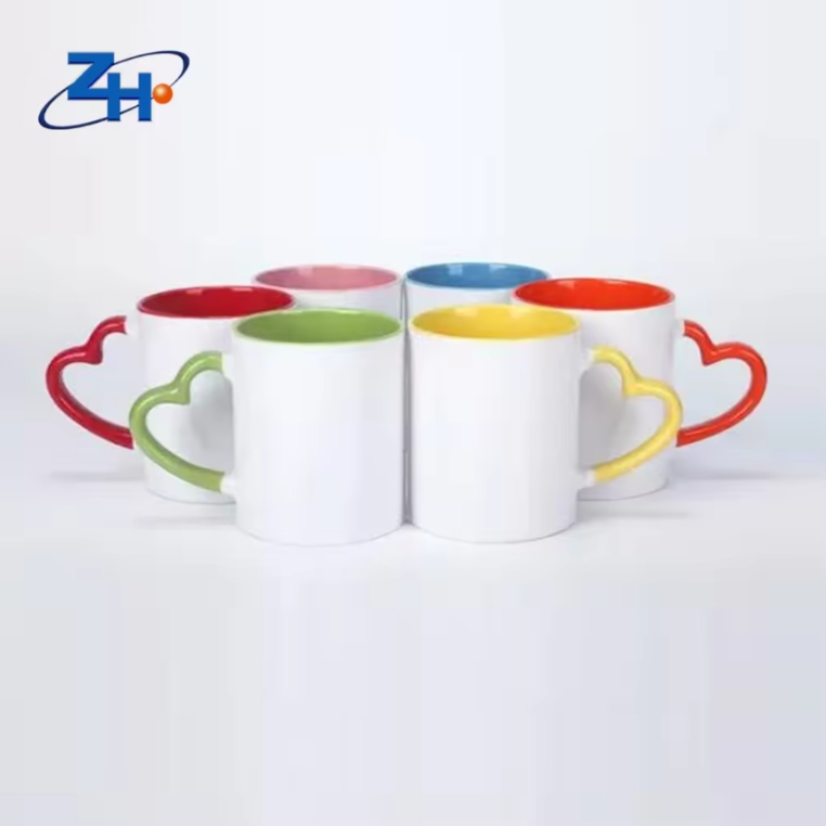 white sublimation mug wholesale Inside and Handle Color cup Sublimation Mug White Cups Bulk Coffee  Good 11 oz mug
