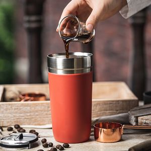 Walcold Fashionable 16oz Double Wall 18/8 Stainless Steel Wine Beer Cups Copo Water Bottle Thermos Insulated Travel Mug
