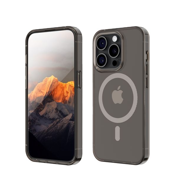 Wholesale Translucent Clear Cell Phone Magnetic Case Cover for iPhone 15 Pro Max Translucent Mobile Phone Case For iPhone 15 Pro