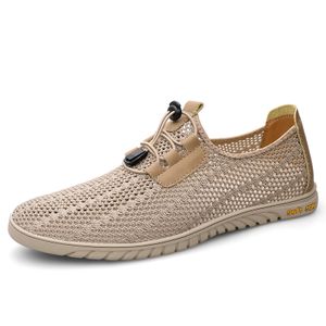 Men's Loafers Shoes Penny Loafer Flats Low-top Slip On Fabric Air Mesh Walk Running Sneakers Light Weight Summer Breathable Male