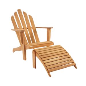 Wholesale Sun Lounger Hotel Outdoor Furniture Waterproof Adirondack Chair and Foot Piece Modern Design