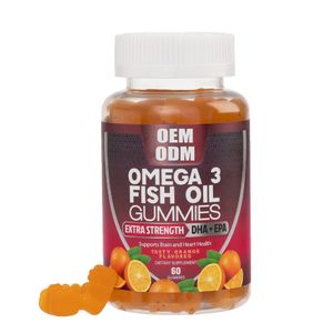 OEM Organic DHA EPA Omega 3 Gummies With Omega 6 9 For Supports Brain Joint Heart Eyes And Immune System