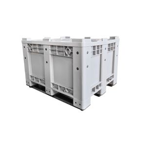 1200X1000X760Mm Hdpe Plastic Pallet Box Bulk Container Organic Foods Pallet Box With Lid