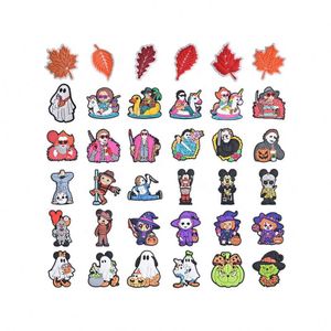 new Halloween designs pvc charms clogs buckled shoe custom buckles for shoes shoe decorations accessories Fall Charms for clog