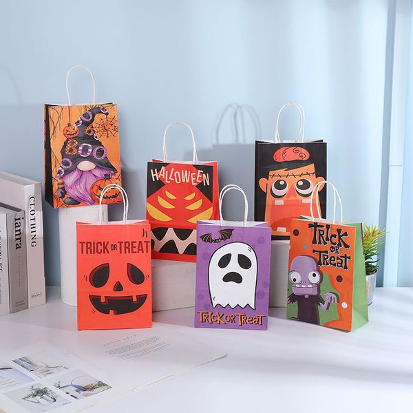Customized Accept Creative Halloween Holiday Party Gift Bag Trick Or Treat Funny Prank Paper Bags For Packaging
