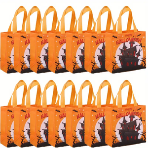 Wholesales Non Woven Cartoon Halloween Handbag For Candy Halloween Treat Tote Gift Bag Cookie Waterproof Reusable Shopping Bag