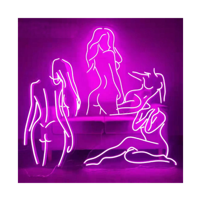 Guangzhou Jiuqi Metal Decoration Co., Ltd. Dropshipping Custom Wall Bedroom Decor Sexy Body Neon Sign Acrylic Neon Light for Indoor and Outdoor Wall-Mounted Decoration