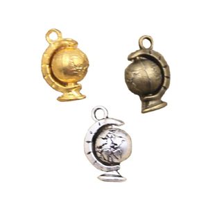 Wholesale Pendants Antique Silver Earth DIY Jewelry Charms Earth Motor Plane Travel Woman Jewellery Accessories