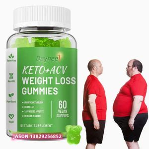 Hot sale KETO+ACV weight loss Gummies burn fat suppresses appetite reouces bloating dietary supplement Fudge