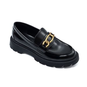 European Ladies Casual Chunky Loafers Flat Waterproof Slipper Design Height Increasing Thick Sole Platform Walking Shoes