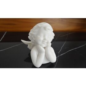 Cherub's Dream Indoor Decoration Home Decor Gift Wings Statue Sleeping Baby Garden Angel Figure Home Garden