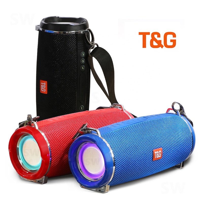 Wireless LED Colorful Fashion Design Outdoor Mini Stereo Portable Speaker Bluetooth Waterproof Subwoofer TG192