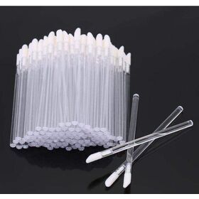 Factory price Disposable clear handle lip brush lint free lip gloss wands applicator free samples beauty make up brushesPopular