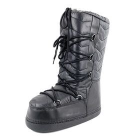 High Quality PU Snow Boots with Shoelace Platform Winter Booties for Women
