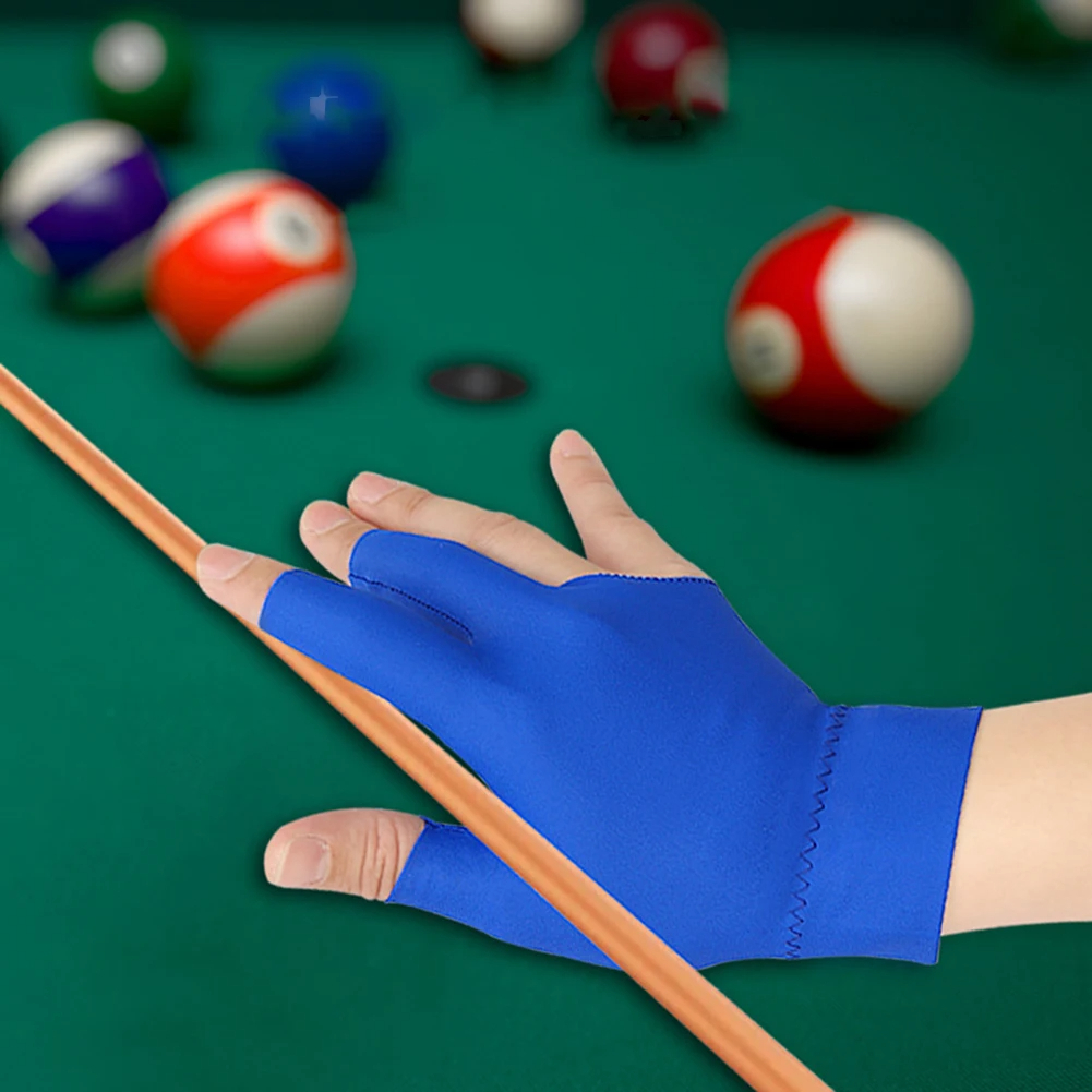 Three-Finger Non-Slip Pool Gloves for Kids Breathable Cue Gloves with Leather Snooker & Billiard Gloves from Pakistan