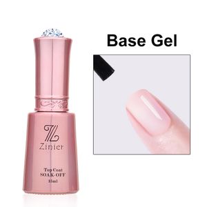 QSHY Custom Logo Private Label Wholesale Nail Art UV LED Soak Off No Wiping Clear Rubber Base Coat Gel Nail Polish