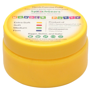 SpeechGears WONDER PUTTY Yellow Soft | Exercise Material for Hand Therapy | Hand Exercise Putty for Arthritis