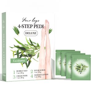 Private Label Pedicure Salt 4 Steps Kit Professional Foot Skin Care Spa Pampering Foot Products For Salon