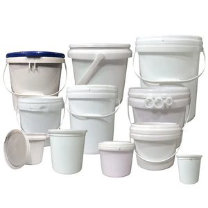 3.5 Gal 14L white round plastic bucket