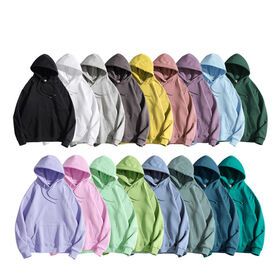Wholesale custom logo hoodies unisex cotton oversized blank heavyweight hoodie quality plain pullover thick fleece men's hoodies