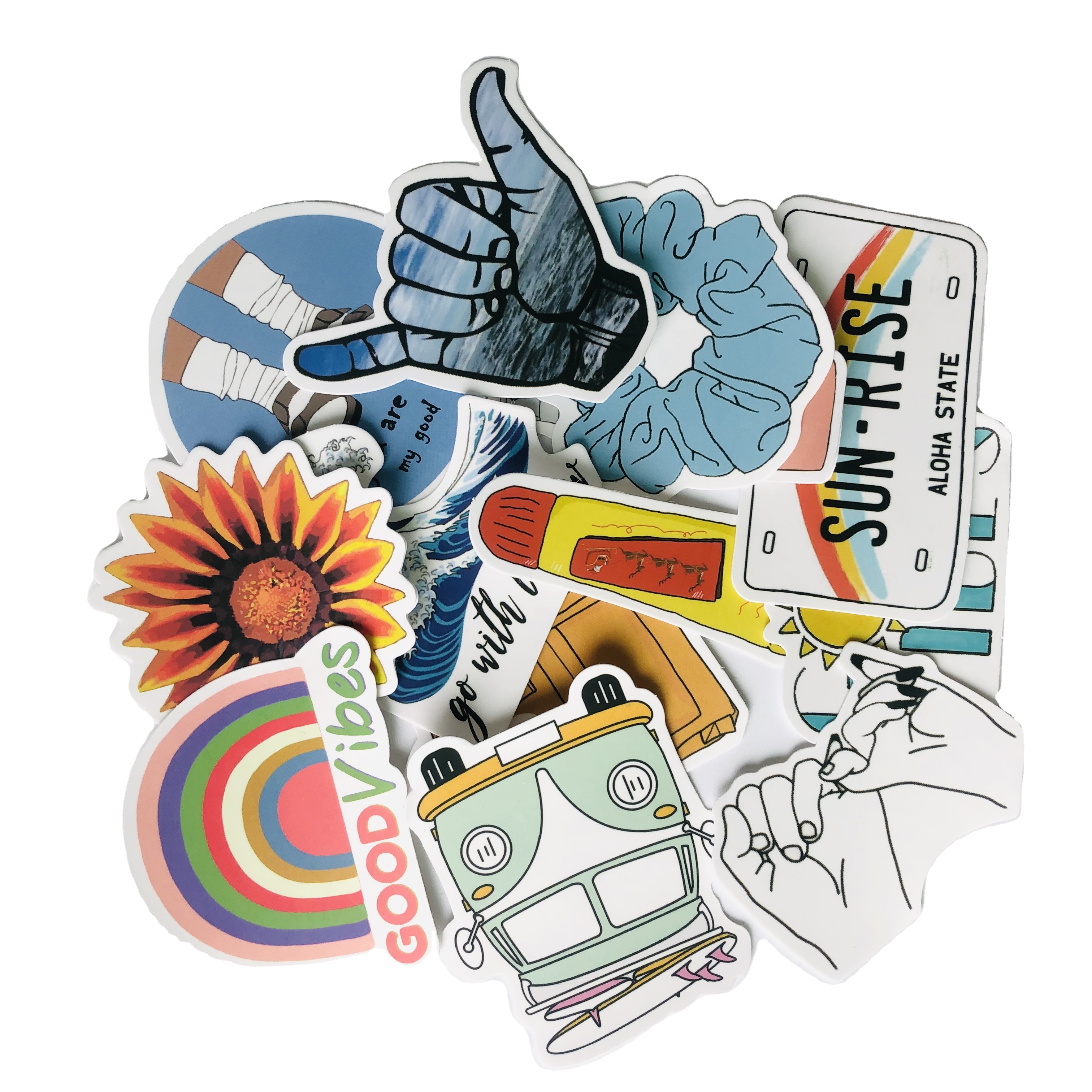 Custom Die Cut Vinyl Printing Adhesive Waterproof PVC label Stickers