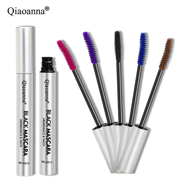 Qiaoanna Factory Color Private Label Waterproof Magic Natural Fiber Lash 3D Dense Vegan Eye Long Lasting Unique Makeup Mascara