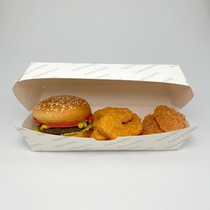 Kraft Burger Box Packaging Carton Rectangle Burger Boxes Wholesale Cheap Boxes For Burger