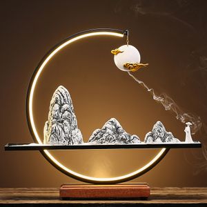 Waterfall Household Aromatherapy Supplies Retro Creative Backflow Electricity Led Light Incense Burner