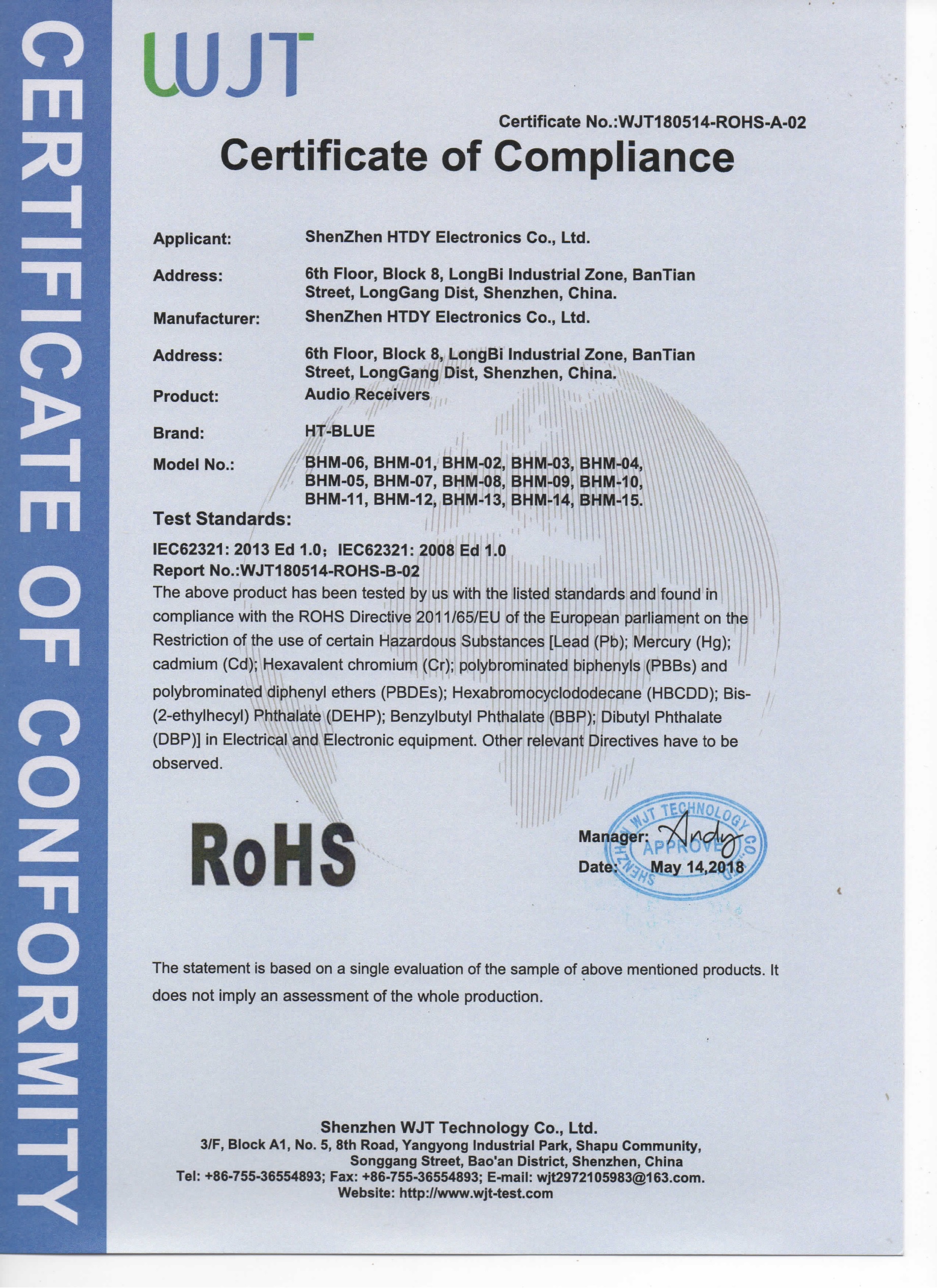 Shenzhen HongTaiDingYe Electronic Co., Ltd. PCBA Board