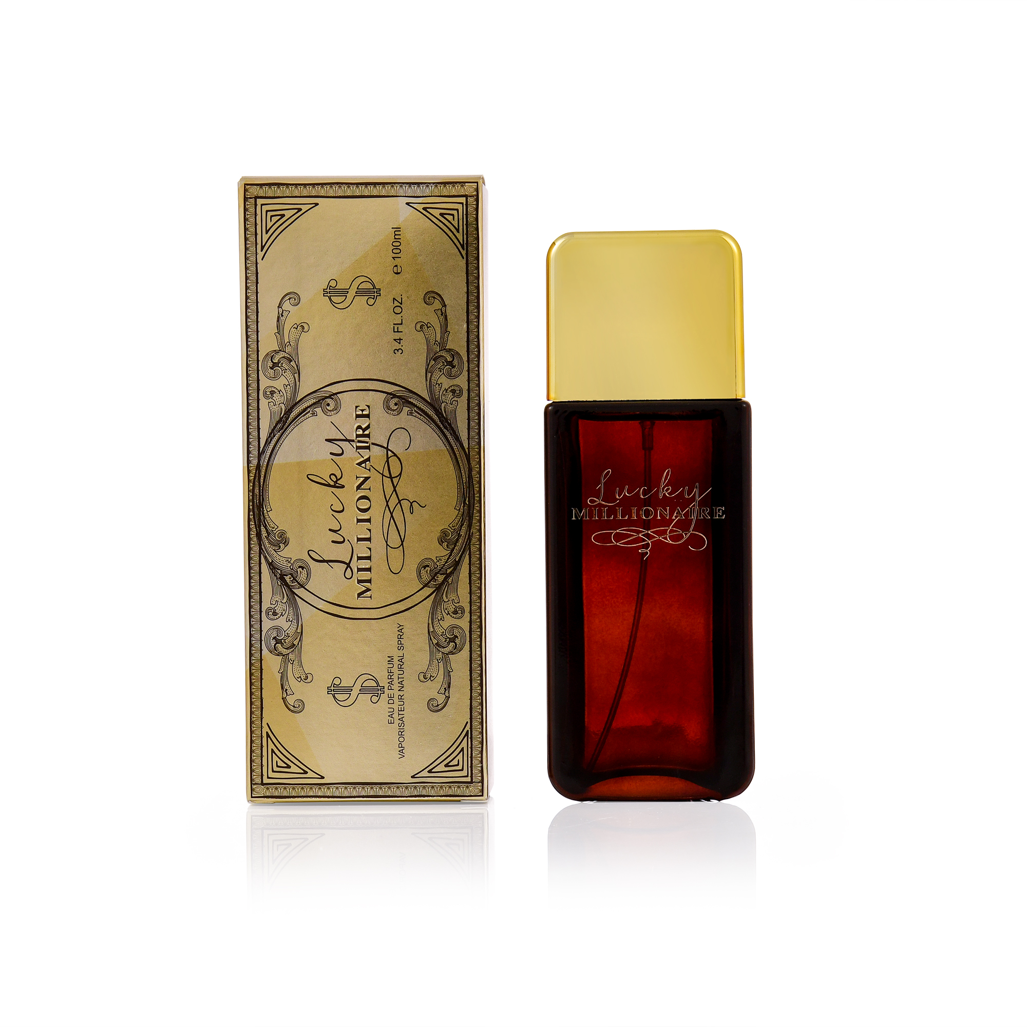 Originally Private Label Branded 100ml Long Time Lasting LUCKY MILLIONAIRE Lovali Fragrance Spray Men's Parfum