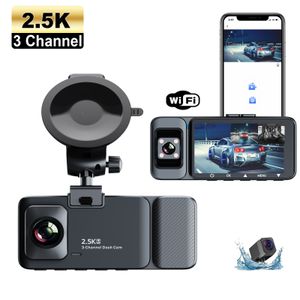 Supplier mini wifi 3 channel dash camera 2.5K wifi front and rear inside 3 lens dashcam wifi car dvr 3 cameras dash cam