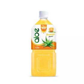 VINUT Vietnam Manufacturer's 1L Aloe Vera Orange Juice Drink Pulp Bottle - Best Price Wholesale Private Label Free Sample