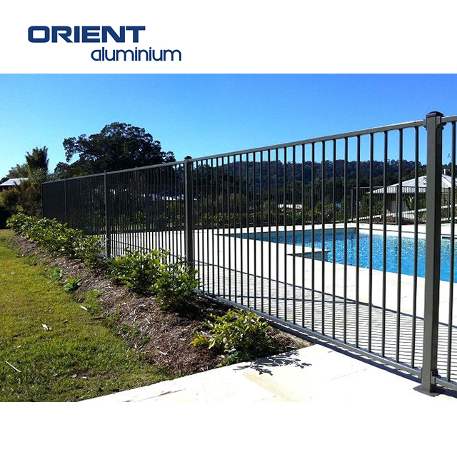 Orient Aluminium (weifang) Co., Ltd. Hot Selling Alloy 6061 6063 T5 Aluminium Pool Fence Designs Customized Powder Coating Aluminium Fence For Garden