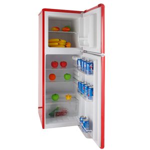 BCD-138V Red Color Popular Home Retro Top-freezer Refrigerators Double Door Home Fridge