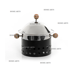 Stainless Steel And Iron Food Warmer Serving Dish Unique Design Round Shape Food Serving Dish At Good Price