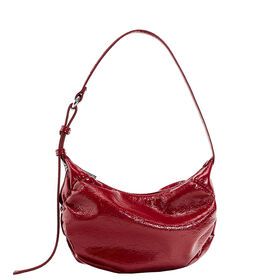 Wholesale Glossy Shoulder Bag Crack Texture PU Leather Handbag Generous Casual Lady Bag wiht Adjustable Single Shoulder Strap