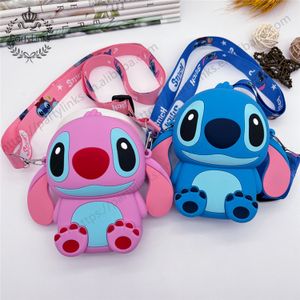 Anime Stitch Silicone Crossbody Bag Kawaii Lilo & Stitch Coin Purse Cartoon Stitch Model Bag Children Gifts