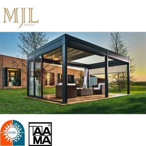 Low-E Glass Protection Sun Room Sunroom Glass House,Prefabricated Aluminium Conservatory 1 Set For Backyard